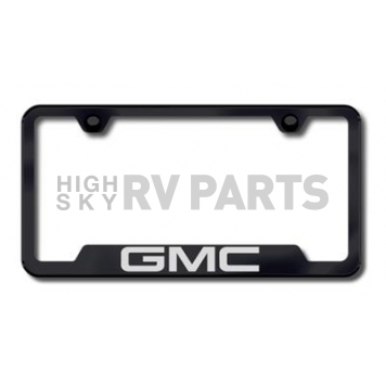 Automotive Gold License Plate Frame - Black Stainless Steel - GFGMCEB