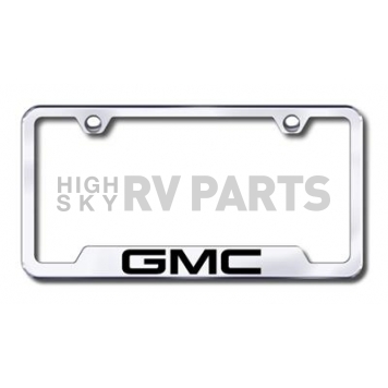Automotive Gold License Plate Frame - Silver Stainless Steel - GFGMCEC
