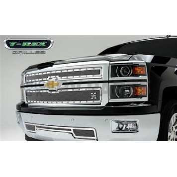 T-Rex Truck Products Grille Insert - Mesh Rectangular Polished Stainless Steel - 6711210