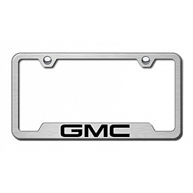 Automotive Gold License Plate Frame - Silver Stainless Steel - GFGMCES