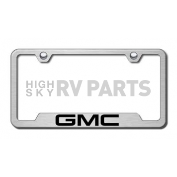 Automotive Gold License Plate Frame - Silver Stainless Steel - GFGMCES
