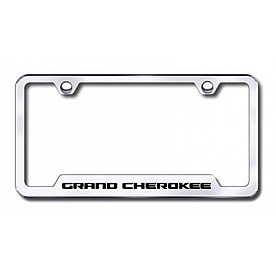 Automotive Gold License Plate Frame - Silver Stainless Steel - GFGRAEC