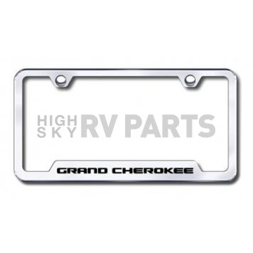 Automotive Gold License Plate Frame - Silver Stainless Steel - GFGRAEC
