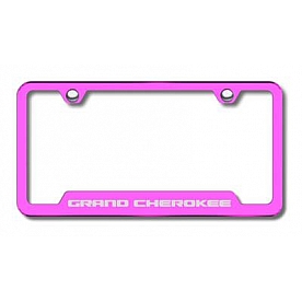 Automotive Gold License Plate Frame - Pink Stainless Steel - GFGRAEP