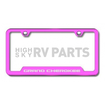 Automotive Gold License Plate Frame - Pink Stainless Steel - GFGRAEP