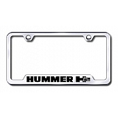 Automotive Gold License Plate Frame - Silver Stainless Steel - GFH2EC