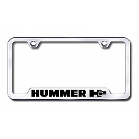 Automotive Gold License Plate Frame - Silver Stainless Steel - GFH2EC