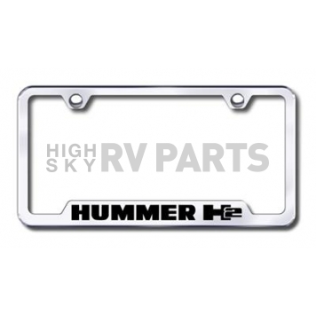 Automotive Gold License Plate Frame - Silver Stainless Steel - GFH2EC