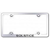 Automotive Gold License Plate Frame - Silver Stainless Steel - LFWSOLSEC