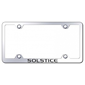 Automotive Gold License Plate Frame - Silver Stainless Steel - LFWSOLSEC