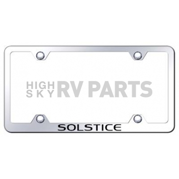 Automotive Gold License Plate Frame - Silver Stainless Steel - LFWSOLSEC