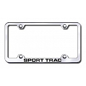 Automotive Gold License Plate Frame - Silver Stainless Steel - LFWSPTEC