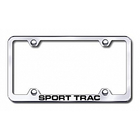 Automotive Gold License Plate Frame - Silver Stainless Steel - LFWSPTEC