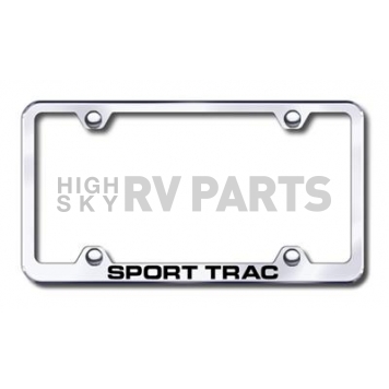 Automotive Gold License Plate Frame - Silver Stainless Steel - LFWSPTEC