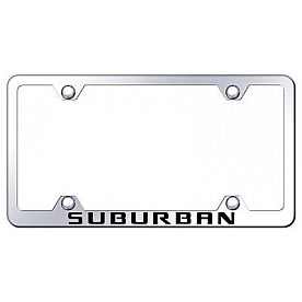 Automotive Gold License Plate Frame - Silver Stainless Steel - LFWSRBEC