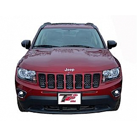 TFP (International Trim) Grille Insert - Mesh Rectangular ABS Plastic Black Gloss - 68576GIB