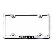Automotive Gold License Plate Frame - Silver Stainless Steel - LFWSRREC