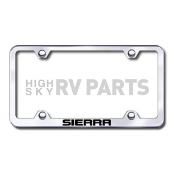 Automotive Gold License Plate Frame - Silver Stainless Steel - LFWSRREC