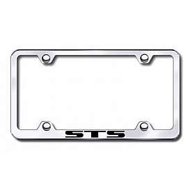 Automotive Gold License Plate Frame - Silver Stainless Steel - LFWSTSEC