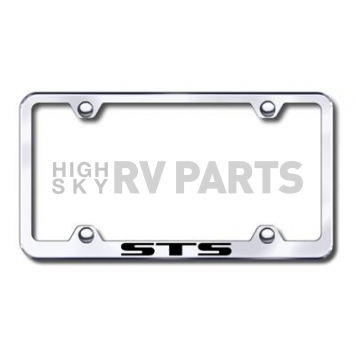 Automotive Gold License Plate Frame - Silver Stainless Steel - LFWSTSEC
