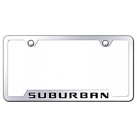 Automotive Gold License Plate Frame - Silver Stainless Steel - GFSRBEC