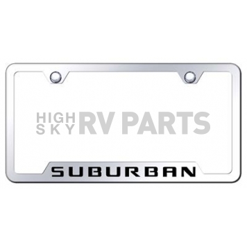 Automotive Gold License Plate Frame - Silver Stainless Steel - GFSRBEC