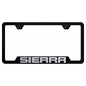 Automotive Gold License Plate Frame - Black Stainless Steel - GFSRREB