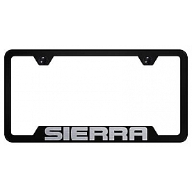 Automotive Gold License Plate Frame - Black Stainless Steel - GFSRREB
