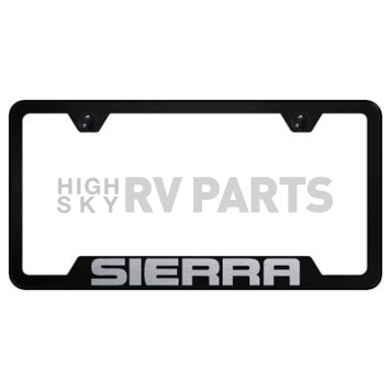 Automotive Gold License Plate Frame - Black Stainless Steel - GFSRREB