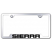 Automotive Gold License Plate Frame - Silver Stainless Steel - GFSRREC