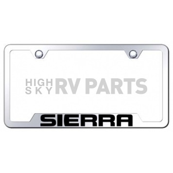 Automotive Gold License Plate Frame - Silver Stainless Steel - GFSRREC