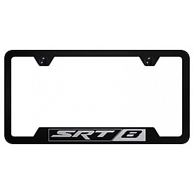 Automotive Gold License Plate Frame - Black Stainless Steel - GFSRT8EB