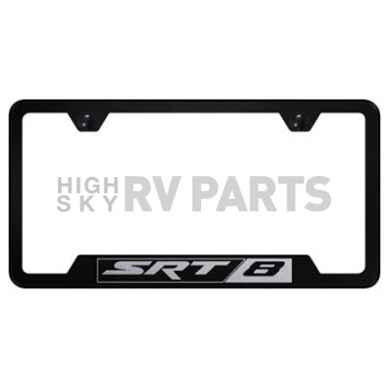 Automotive Gold License Plate Frame - Black Stainless Steel - GFSRT8EB