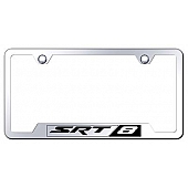 Automotive Gold License Plate Frame - Silver Stainless Steel - GFSRT8EC