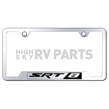 Automotive Gold License Plate Frame - Silver Stainless Steel - GFSRT8EC