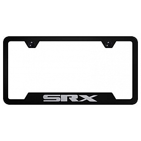 Automotive Gold License Plate Frame - Black Stainless Steel - GFSRXEB
