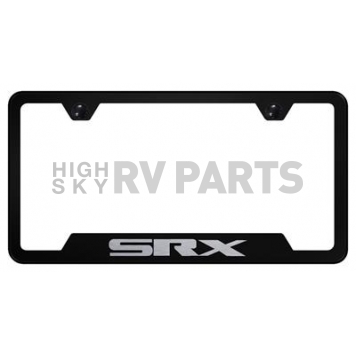 Automotive Gold License Plate Frame - Black Stainless Steel - GFSRXEB