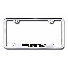 Automotive Gold License Plate Frame - Silver Stainless Steel - GFSRXEC