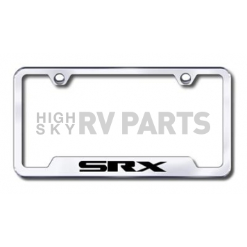 Automotive Gold License Plate Frame - Silver Stainless Steel - GFSRXEC