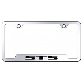 Automotive Gold License Plate Frame - Silver Stainless Steel - GFSTSEC