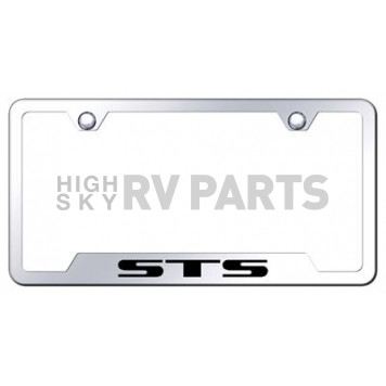 Automotive Gold License Plate Frame - Silver Stainless Steel - GFSTSEC