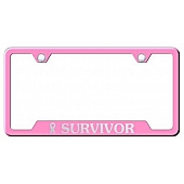 Automotive Gold License Plate Frame - Pink Stainless Steel - GFSUREP
