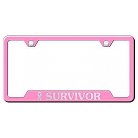Automotive Gold License Plate Frame - Pink Stainless Steel - GFSUREP