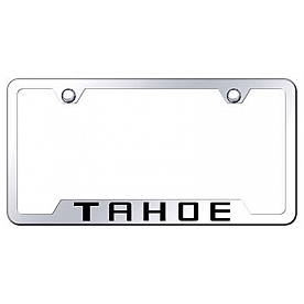 Automotive Gold License Plate Frame - Silver Stainless Steel - GFTAHEC