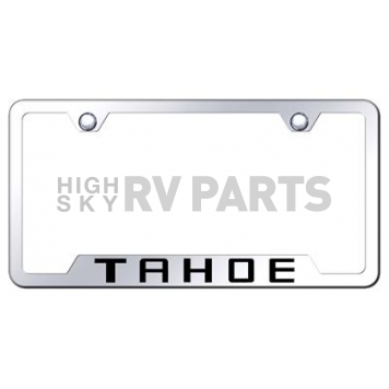 Automotive Gold License Plate Frame - Silver Stainless Steel - GFTAHEC