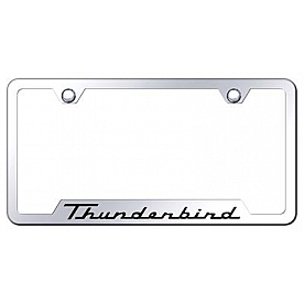 Automotive Gold License Plate Frame - Silver Stainless Steel - GFTHUEC