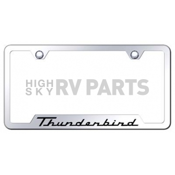 Automotive Gold License Plate Frame - Silver Stainless Steel - GFTHUEC
