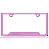 Automotive Gold License Plate Frame - Pink Stainless Steel - GFTHUEP