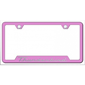 Automotive Gold License Plate Frame - Pink Stainless Steel - GFTHUEP