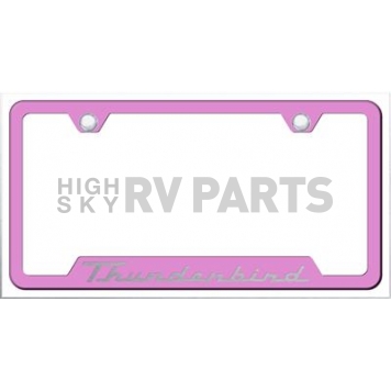 Automotive Gold License Plate Frame - Pink Stainless Steel - GFTHUEP
